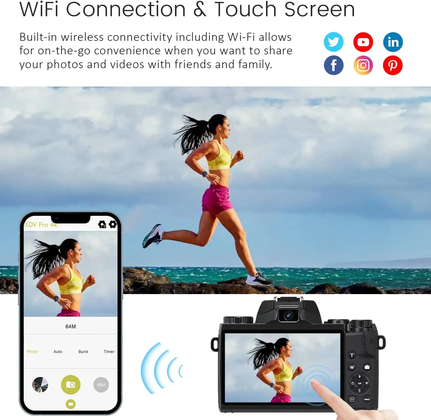Saneen Digital Camera, 4k Cameras, 64MP WiFi Touch Screen Vlogging Camera - 711gbwyqpbl._ac_sl1500_